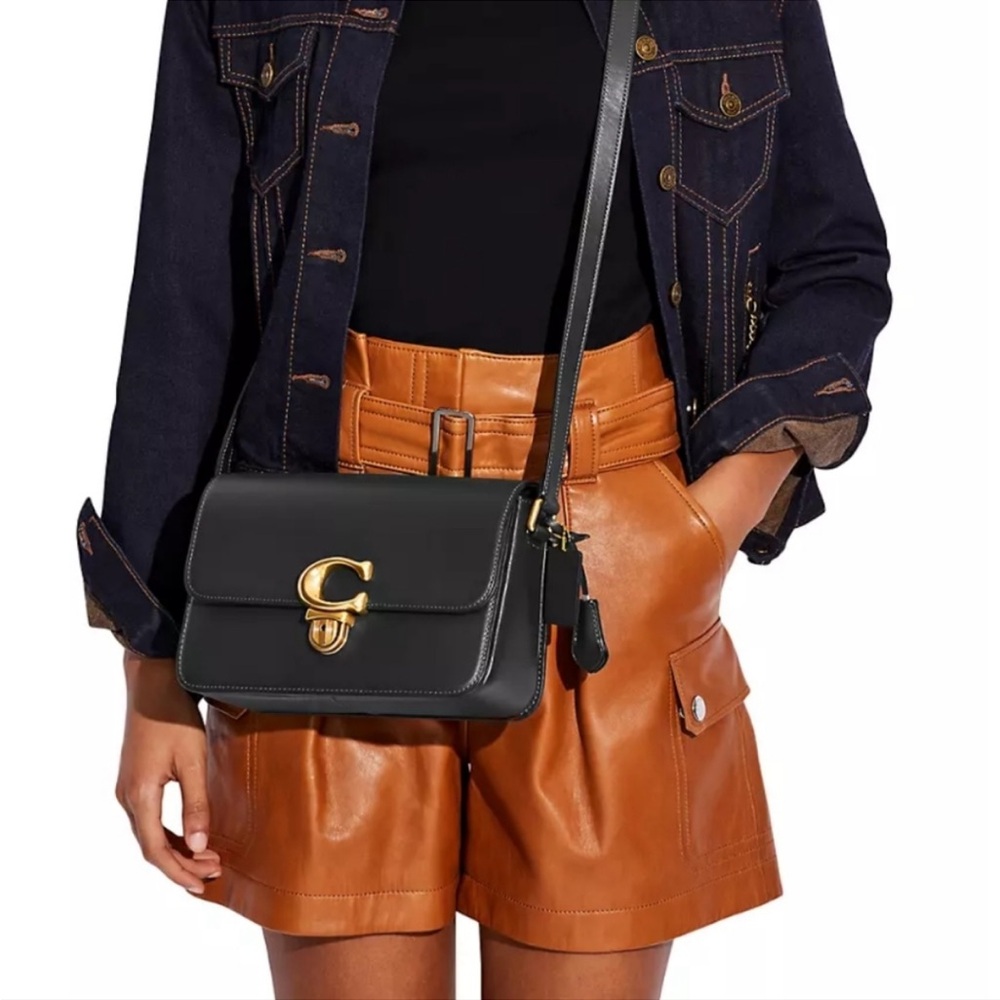 Coach Black Leather Tabby Shoulder Bag with Gold Hardware - Picture 12 of 12